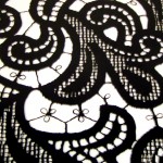 Laser cut leather lace Laser cut leather lace